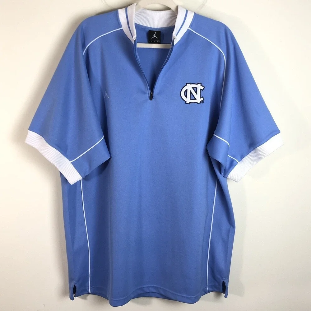 Vintage Jordan North Carolina Jumpman Basketball Baby Blue Pullover Mens Size L